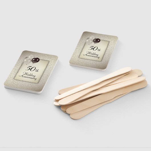 50e bruiloft Jubileum Hand Fan Handwaaier (Niet-gemonteerd)