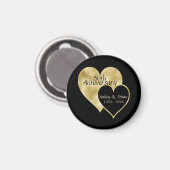 50e bruiloft jubileum harten magneet (Voorkant / Achterkant)