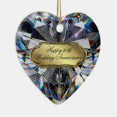 50e bruiloft Jubileum Heart Ornament (Rechts)