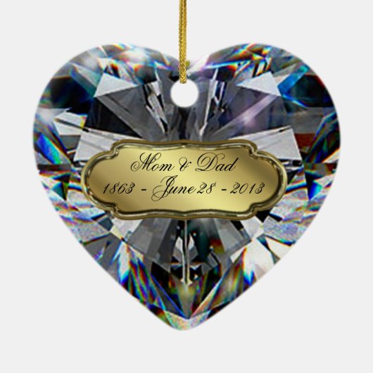 50e bruiloft Jubileum Heart Ornament (Achterkant)