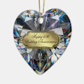 50e bruiloft Jubileum Heart Ornament (Links)