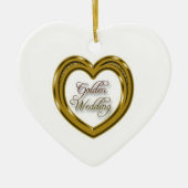 50e bruiloft Jubileum Heart Ornament (Voorkant)