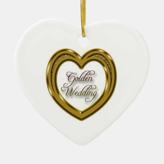50e bruiloft Jubileum Heart Ornament (Voorkant)