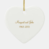 50e bruiloft Jubileum Heart Ornament (Achterkant)