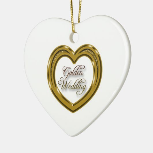 50e bruiloft Jubileum Heart Ornament (Links)
