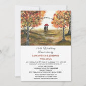 50e bruiloft Jubileum Herfst Herfst Bos Kaart (Voorkant)