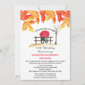 50e bruiloft Jubileum Herfst Herfst Sinaasappel Bl Kaart (Voorkant)