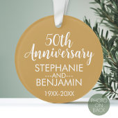 50e bruiloft Jubileum kan gouden kleur foto bewerk Ornament