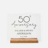 50e bruiloft Jubileum Keepomwille Acryl Bord (Voorkant)