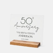 50e bruiloft Jubileum Keepomwille Acryl Bord (Hoek)