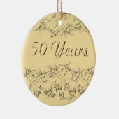 50e bruiloft Jubileum Keepomwille Ornament (Rechts)