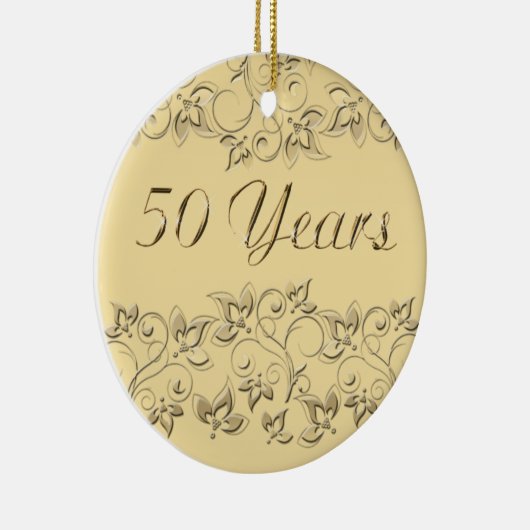 50e bruiloft Jubileum Keepomwille Ornament (Rechts)