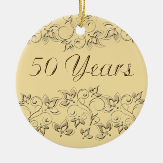 50e bruiloft Jubileum Keepomwille Ornament (Voorkant)