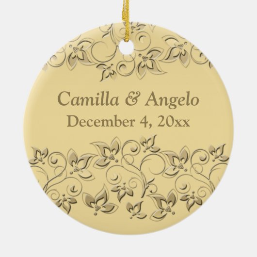 50e bruiloft Jubileum Keepomwille Ornament (Achterkant)