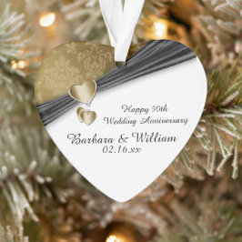 50e bruiloft Jubileum Keepomwille Ornament