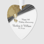 50e bruiloft Jubileum Keepomwille Ornament (voorkant)