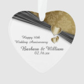 50e bruiloft Jubileum Keepomwille Ornament (achterkant)