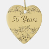 50e bruiloft Jubileum Keepomwille Ornament (Rechts)