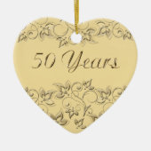 50e bruiloft Jubileum Keepomwille Ornament (Voorkant)