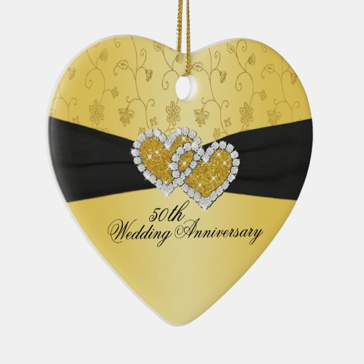50e bruiloft Jubileum Keepomwille Ornament (Rechts)