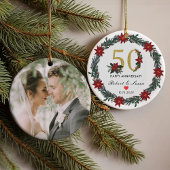 50e bruiloft Jubileum kerstcadeaus Ornament