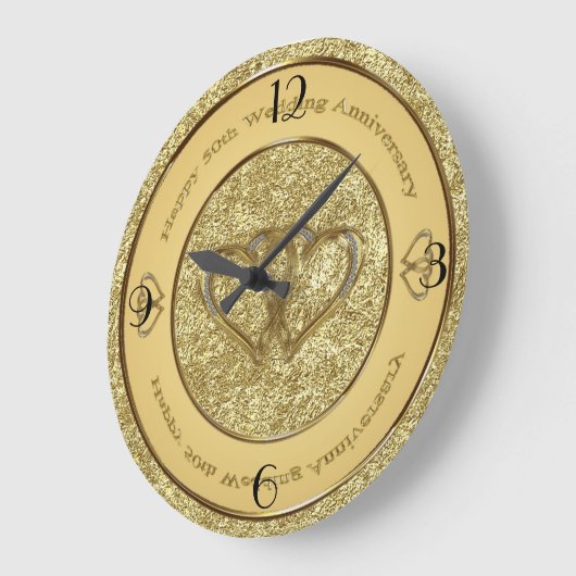 50e bruiloft Jubileum klok (Hoek)