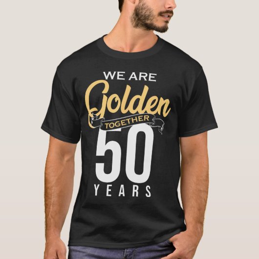 50e bruiloft Jubileum Kunst voor Mannen Vrouwen 50 T-shirt (Voorkant)