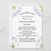 50e bruiloft Jubileum Lavendel Bloemen Rustiek Kaart (Voorkant)