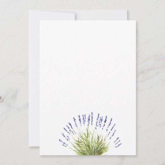 50e bruiloft Jubileum Lavendel Bloemen Rustiek Kaart (Achterkant)