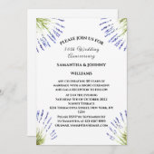 50e bruiloft Jubileum Lavendel Bloemen Rustiek Kaart (Voorkant / Achterkant)