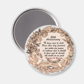 50e bruiloft Jubileum magneet (Voorkant / Achterkant)