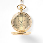 50e bruiloft Jubileum Modern Elegant Fiftieth Horloge (Voorkant)