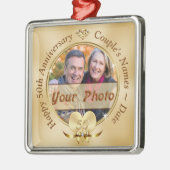 50e bruiloft Jubileum Ornament gepersonaliseerd, (Links)