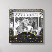 50e bruiloft Jubileum paar foto aandenken Canvas Afdruk (Voorkant)