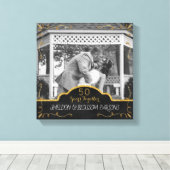 50e bruiloft Jubileum paar foto aandenken Canvas Afdruk (Insitu (Houten vloer))