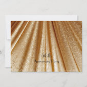 50e bruiloft Jubileum partij Floral Gold Fabric Kaart (Voorkant)