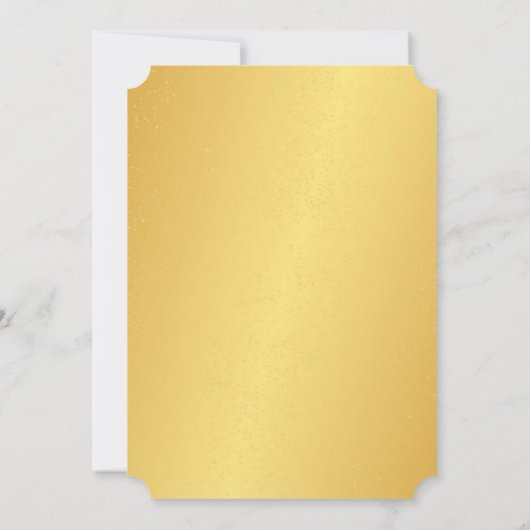 50e bruiloft Jubileum partij Gold Invite Kaart (Achterkant)