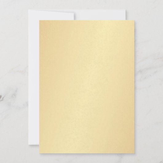 50e bruiloft Jubileum Partij Light Gold Invite Kaart (Achterkant)