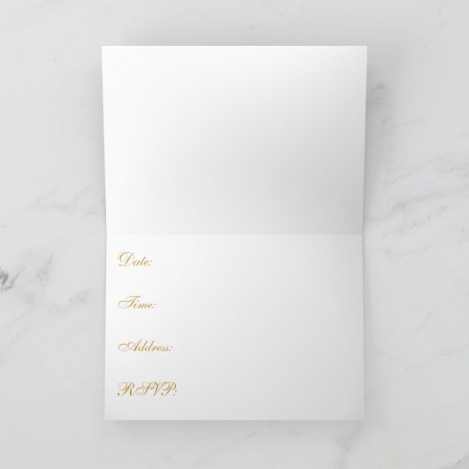 50e bruiloft Jubileum-partijkaart Bedankkaart (Binnen)