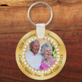 50e bruiloft Jubileum Party Favors Souvenirs, Sleutelhanger (Voorkant)