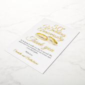 50e bruiloft Jubileum Party Folie dank u kaart (Gedraaid)