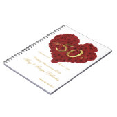 50e bruiloft Jubileum Party Gastenboek Red Roses Notitieboek (Linkerzijde)
