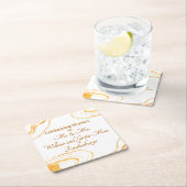 50e bruiloft Jubileum Party Goud en wit Kartonnen Onderzetters (Insitu)