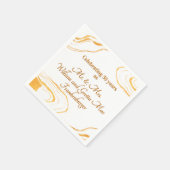 50e bruiloft Jubileum Party Goud en wit Servet (Hoek)