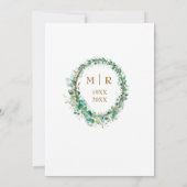 50e bruiloft Jubileum Party Goud Groen Feest Kaart (Achterkant)