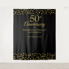 50e bruiloft Jubileum Photo Booth Achtergrond Wandkleed