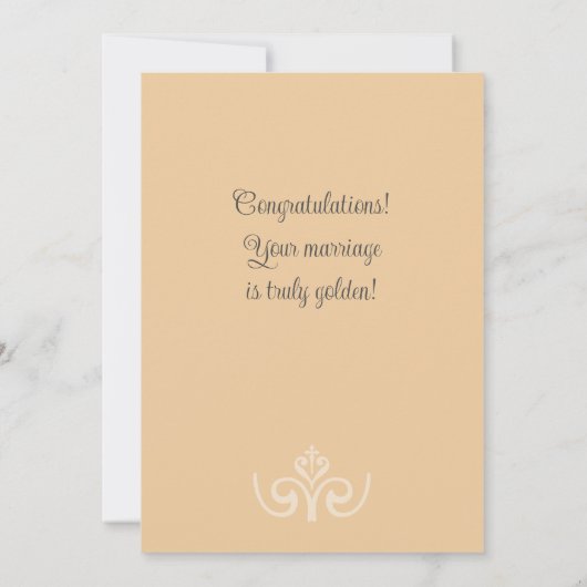 50e bruiloft Jubileum plat Wenskaart Kaart (Achterkant)