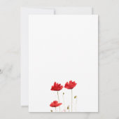 50e bruiloft Jubileum Poppies Bloemen Rustiek Kaart (Achterkant)