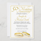 50e bruiloft Jubileum Rings Kaart (Voorkant)