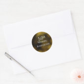 50e bruiloft Jubileum Ronde Stickers (Envelop)